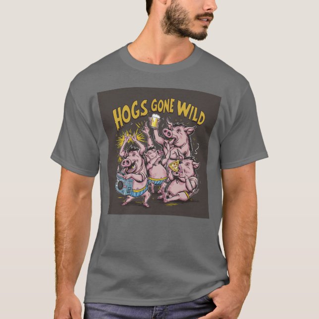 Camiseta Hogs foram selvagens (Frente)