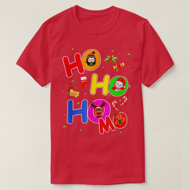 Camiseta Hoho Homo Gay Natal Papai Noel Amor É Amor Lgb (Frente do Design)