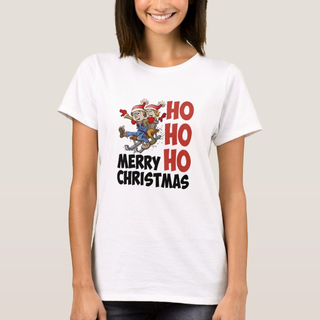 Camiseta Hohoho Merry Christmas. T-shirt (Frente)