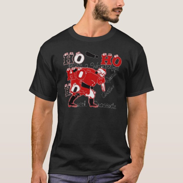 Camiseta HOHOHO tem um maravilhoso Natal com gratidão (Frente)