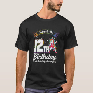 Camiseta Hoje É A 12 de Aniversário 12 Anos