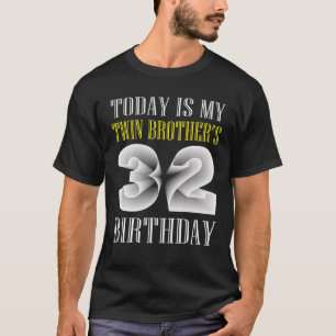 Camiseta Hoje é a 32ª Festa de aniversário do meu irmão gêm