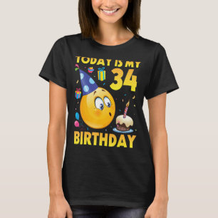 Camiseta Hoje É Meu Aniversário De 34 Anos Feliz Por Você