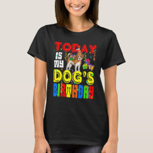 Camiseta Hoje é o beagle engraçado de aniversário do meu ca