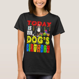 Camiseta Hoje é o Bernedoodle, um Cachorro Bonito de Aniver
