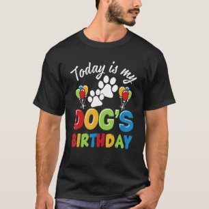 Camiseta Hoje é o Cachorro de Aniversário do Meu Cachorro M