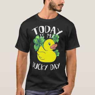 Camiseta Hoje é o Meu Dia de Sorte do Patinho Trevo Amarelo