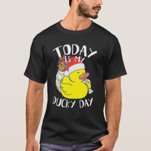 Camiseta Hoje é o Meu Dia de Sorte do Pato Amarelo do Papai