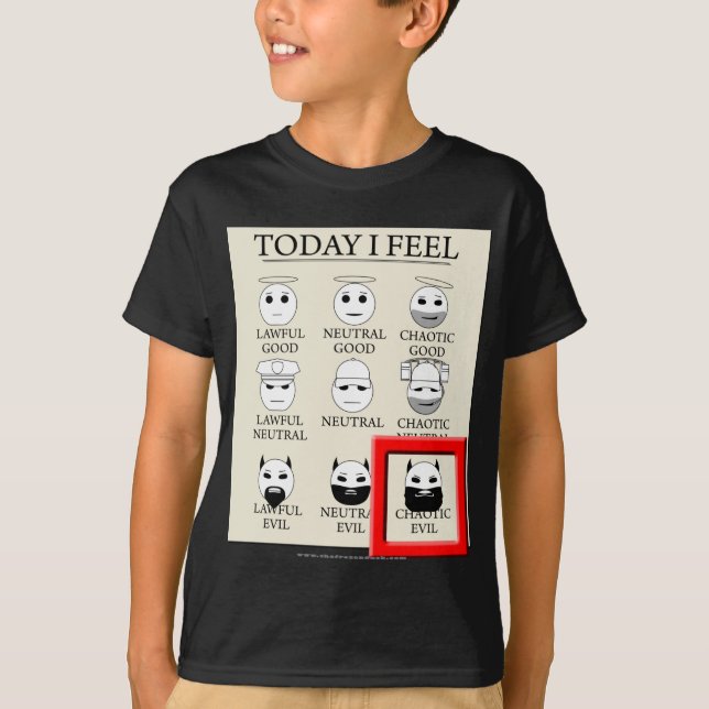 Camiseta Hoje eu sinto o mau caótico (Frente)