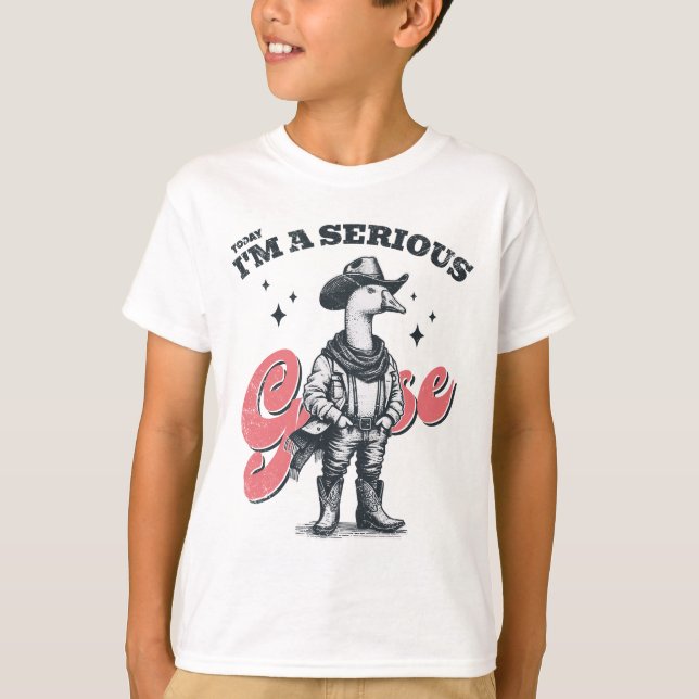 Camiseta Hoje eu sou um Sério Cowboy Ganso (Frente)