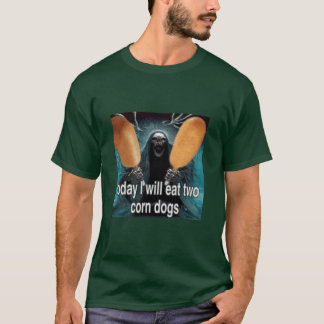 Camiseta hoje eu vou comer dois corn dogs incrível badass e