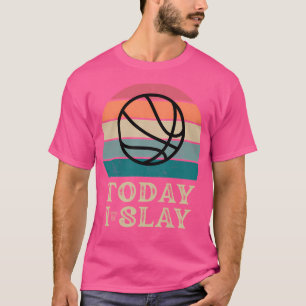 Camiseta Hoje I Jogar Basquete (Fundo Escuro)