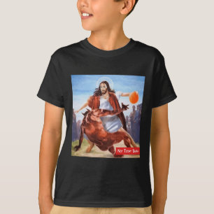 Camiseta Hoje não é a Satã Jesus cruzando o Bysketbyll me d
