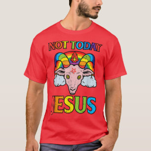 Camiseta hoje não é jesus satã arco-íris satanis satanis