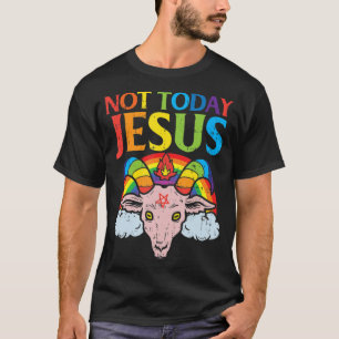 Camiseta Hoje Não é Jesus Satã Capata Satanás o Arco-Íris S