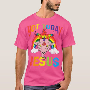Camiseta Hoje Não é Jesus Satã Capata Satanás o Arco-Íris S