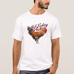 Camiseta Hoje Não É O Farmador De Frango Engraçado Pecke