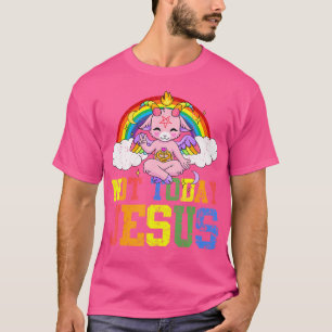 Camiseta Hoje Não Jesus Fofo Bonito Lbggt Satã