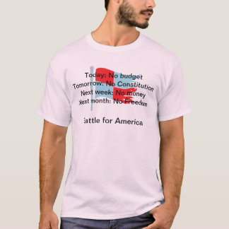Camiseta Hoje: Nenhum orçamento amanhã: Nenhuma