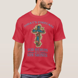 Camiseta Hoje Previsão De Deus Reina E O Filho Gira Engraça