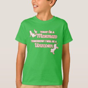 Camiseta Hoje sou uma Sereia Amanhã serei um Unicórnio
