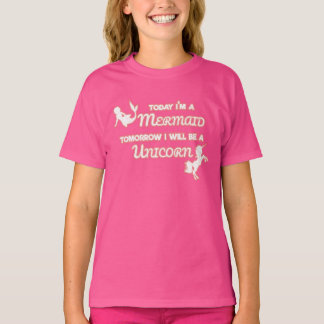 Camiseta Hoje sou uma Sereia Amanhã serei um Unicórnio