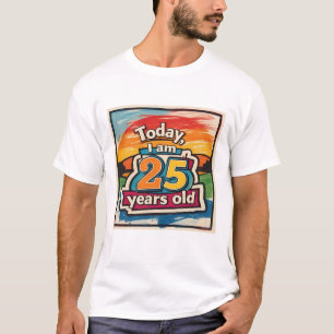 Camiseta Hoje Tenho 25 Paisagistas Coloridos"