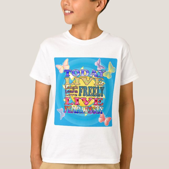 Camiseta Hoje vivo, ame, ria… (Frente)