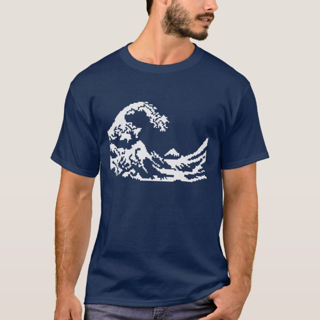 Camiseta Hokusai 8bits (Frente)