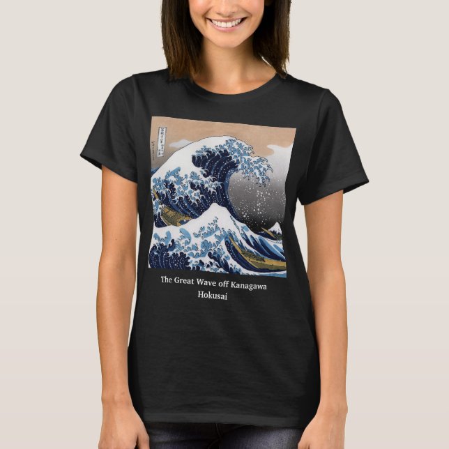 Camiseta Hokusai , "A onda Excelente de Kanagawa" (Frente)