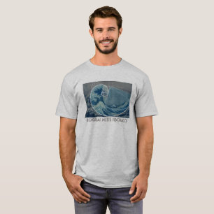 Camiseta Hokusai encontra Fibonacci, relação dourada #2