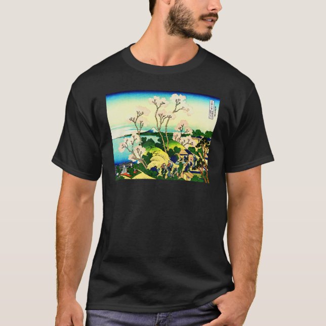 Camiseta Hokusai Japão paisagem Goten-yama colina Japonês a (Frente)