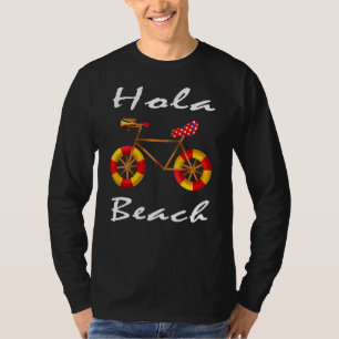 Camiseta Hola Beach Vacing Summer Chinelos Bicyc