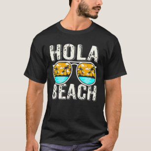 Camiseta Hola Beaches Óculos de sol Aloha Beach Summer Fami