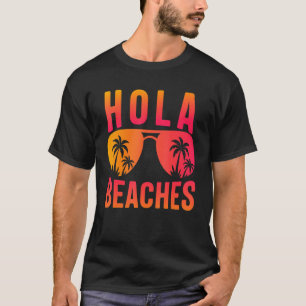 Camiseta Hola Beaches Óculos de sol Aloha Beach Summer Wome