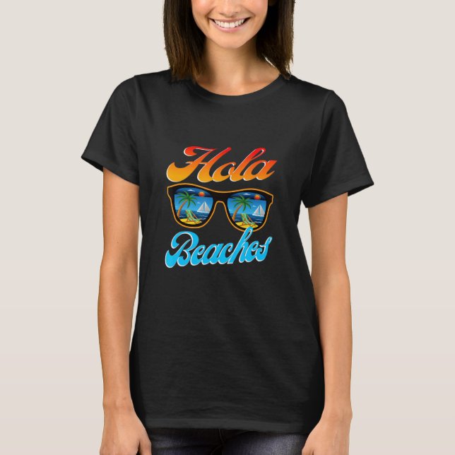 Camiseta Hola Beaches Sunglass Beach Summer (Frente)