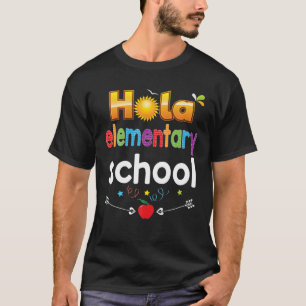 Camiseta Hola Elementar School Alô Professor De Criança D