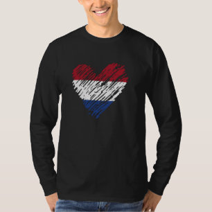 Camiseta Holanda Heart Dutch Flag Patriotic Men K