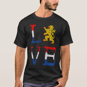 Camiseta Holanda Love Holland Oranje Lion Crest Ne