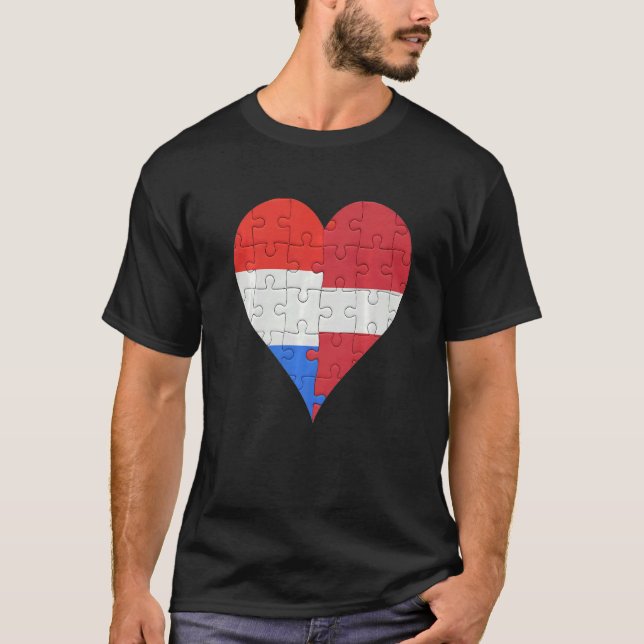 Camiseta Holandês Flag Heart (Frente)