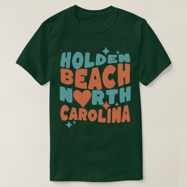 Camiseta Holden Beach North olina Love (Frente do Design)