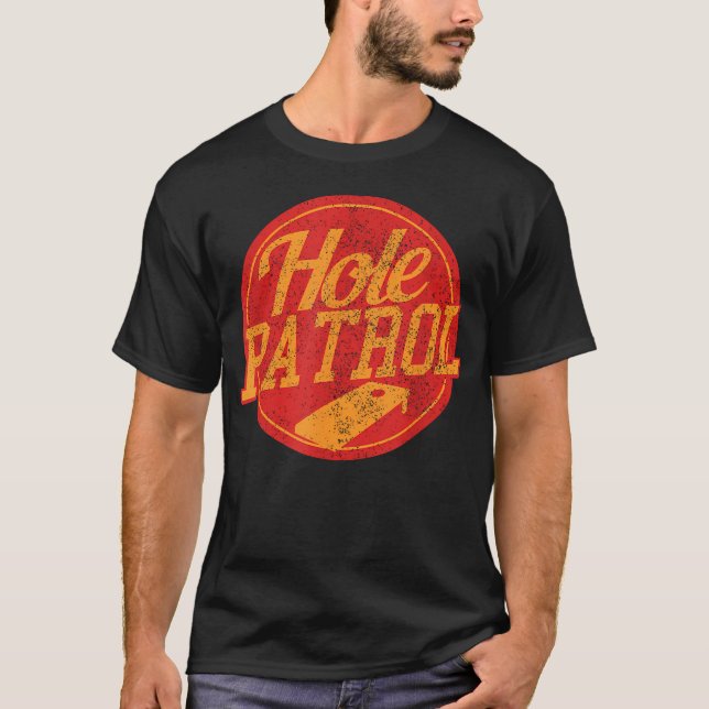 Camiseta Hole Patrol - Cornhole Divertido (Frente)