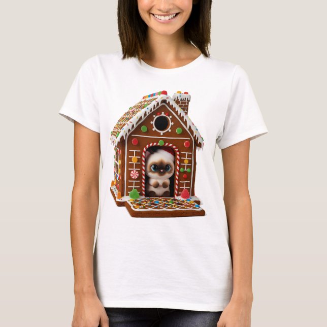 Camiseta Holiday candy house (Frente)