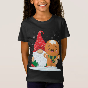 Camiseta Holiday Gnomo com Candy Cane e Gingercake Chri
