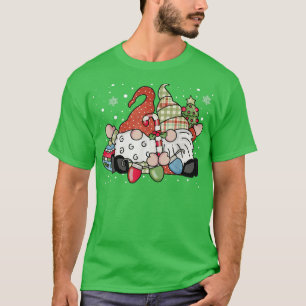 Camiseta Holiday Gnomos Luzes De Natal Cane Xmas Pa