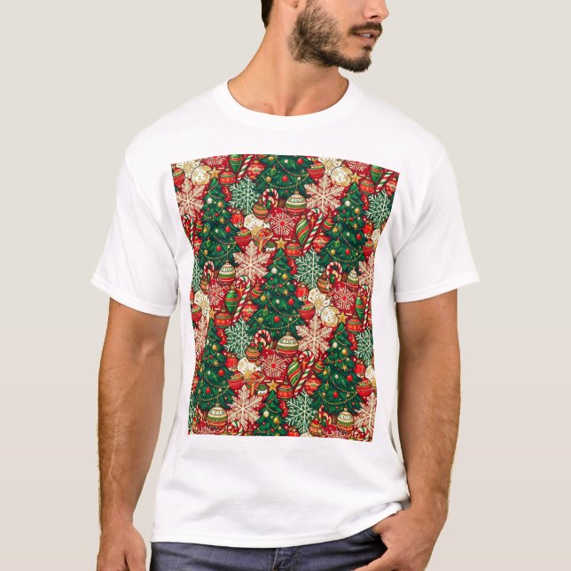 Camiseta Holiday Haven: Festive Designs & Cheer (Frente)