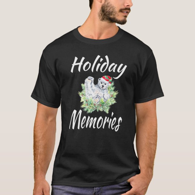 Camiseta Holiday Memories Matching Family Group Polar Bear  (Frente)