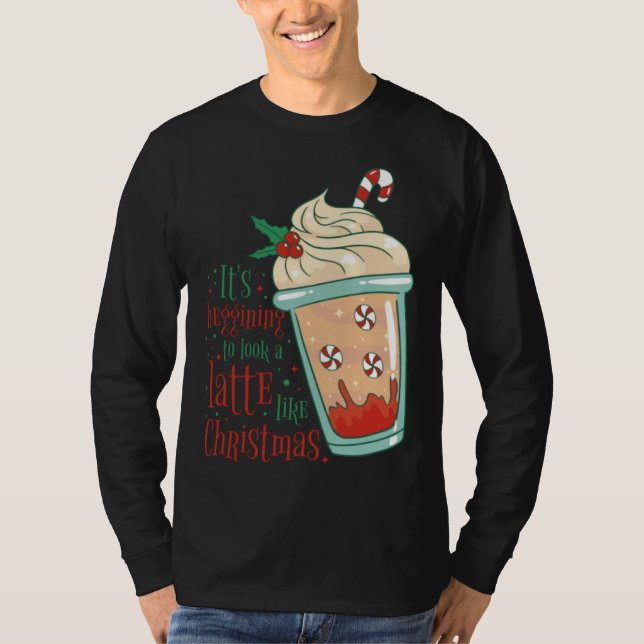 Camiseta Holiday Peppermint Candy Cane Coffee Graphic Tees (Frente)