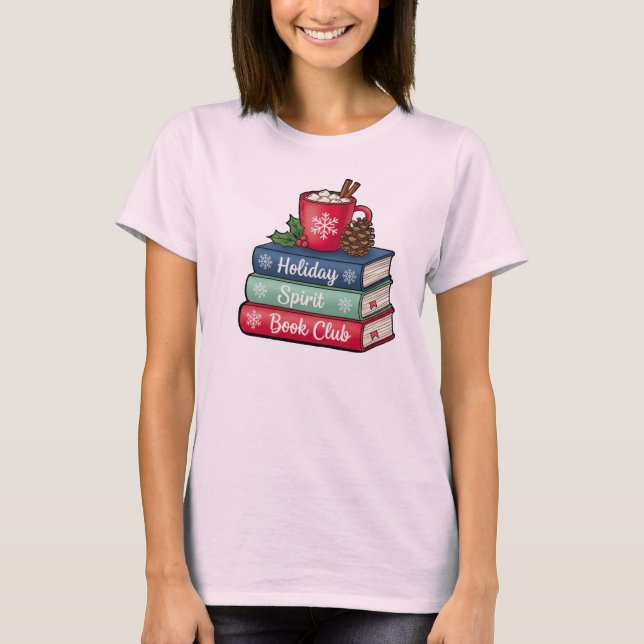 Camiseta Holiday Spirit Book Club T-Shirt | Book Lovers (Frente)