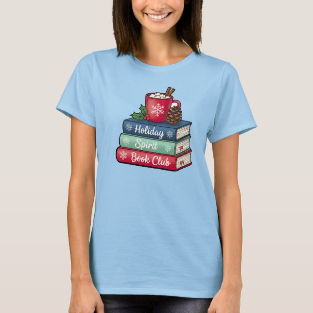 Camiseta Holiday Spirit Book Club T-Shirt | Book Lovers (Frente)